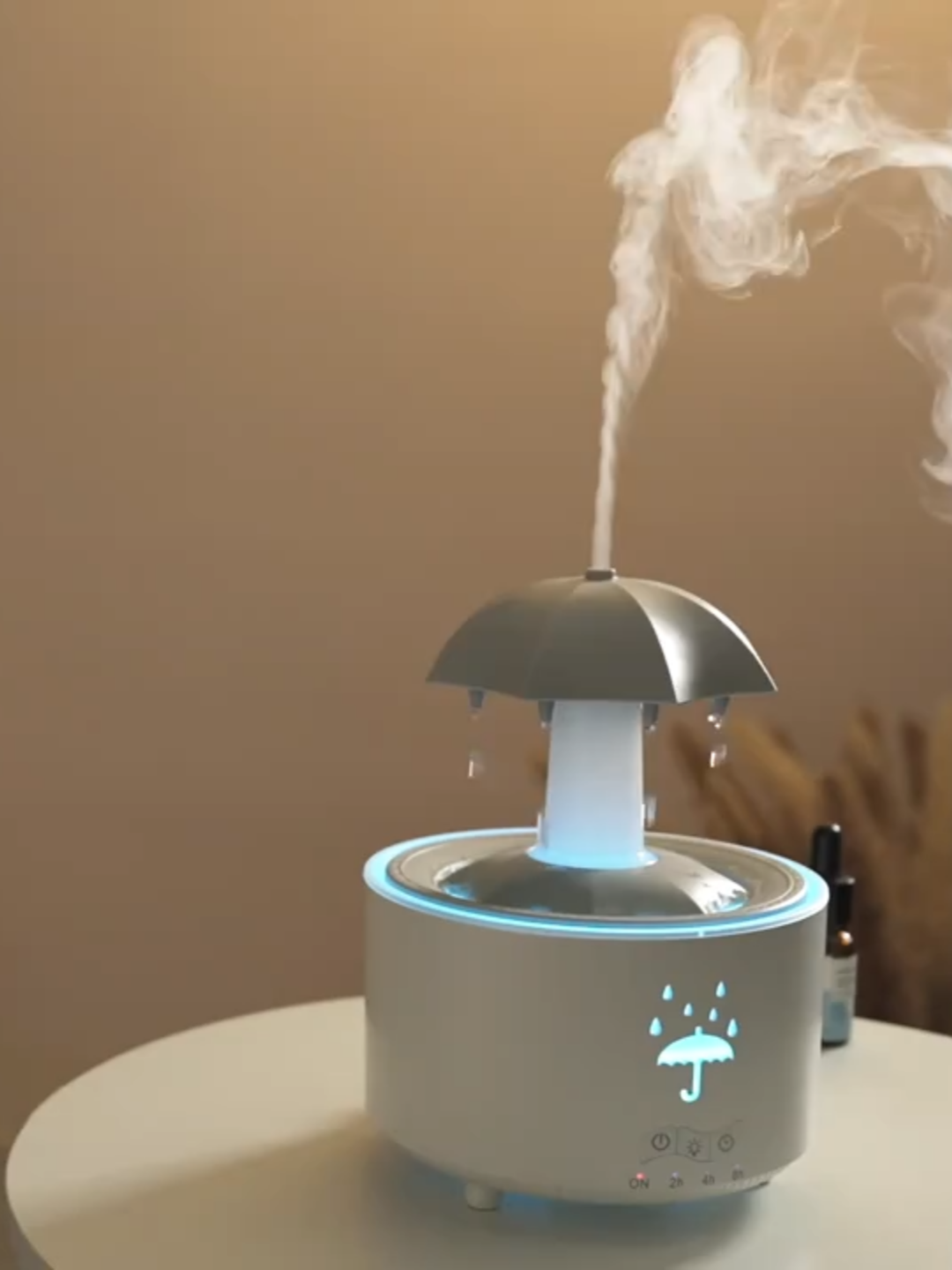 Rotatable Rain Cloud Humidifier with 7-Color Ambient Lighting & Essential Oil Diffuser