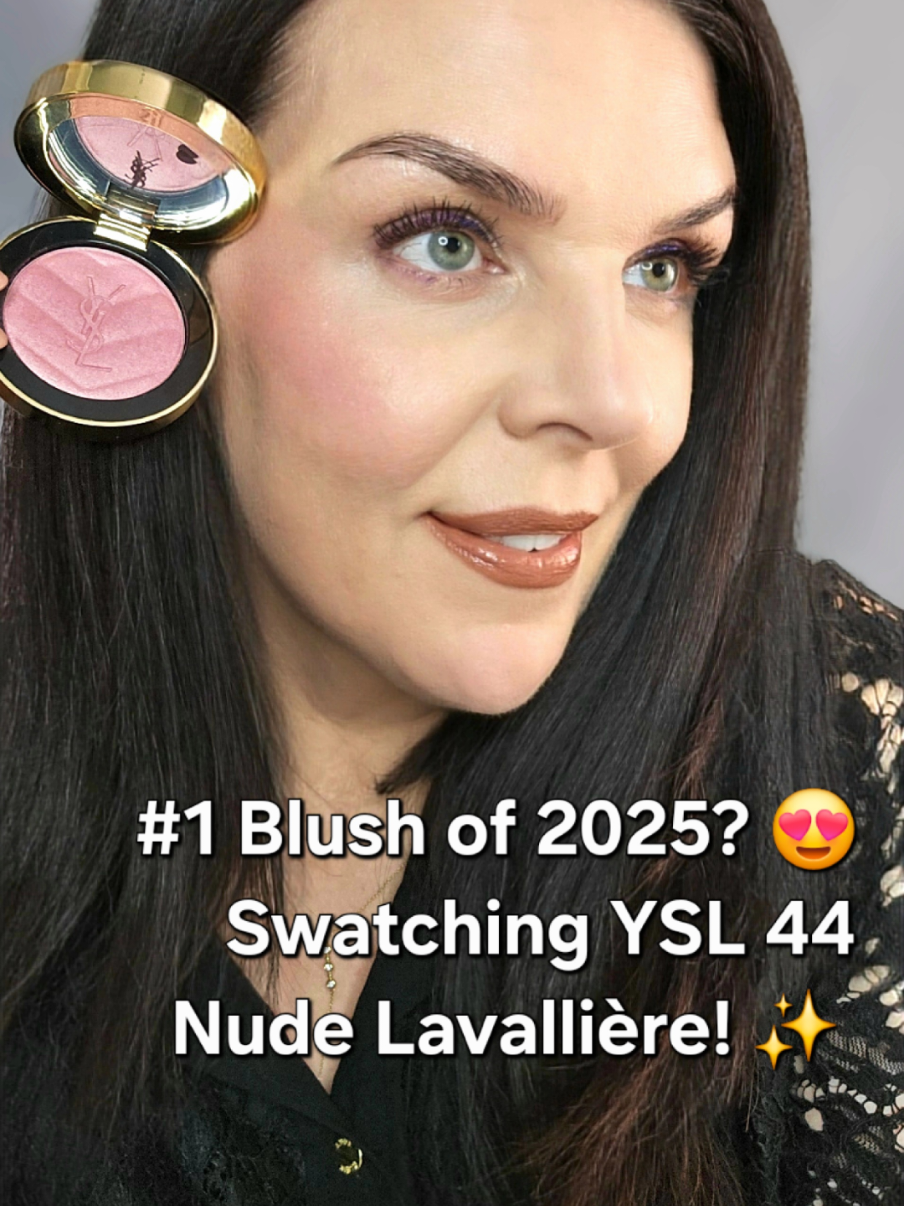 #1 Blush of 2025? 😍 Swatching YSL 44 Nude Lavallière! ✨ #YSLBeauty #MakeMeBlush ##LuxuryMakeup #KatyaBeautyStyle #BeautyTok #yslblush 
