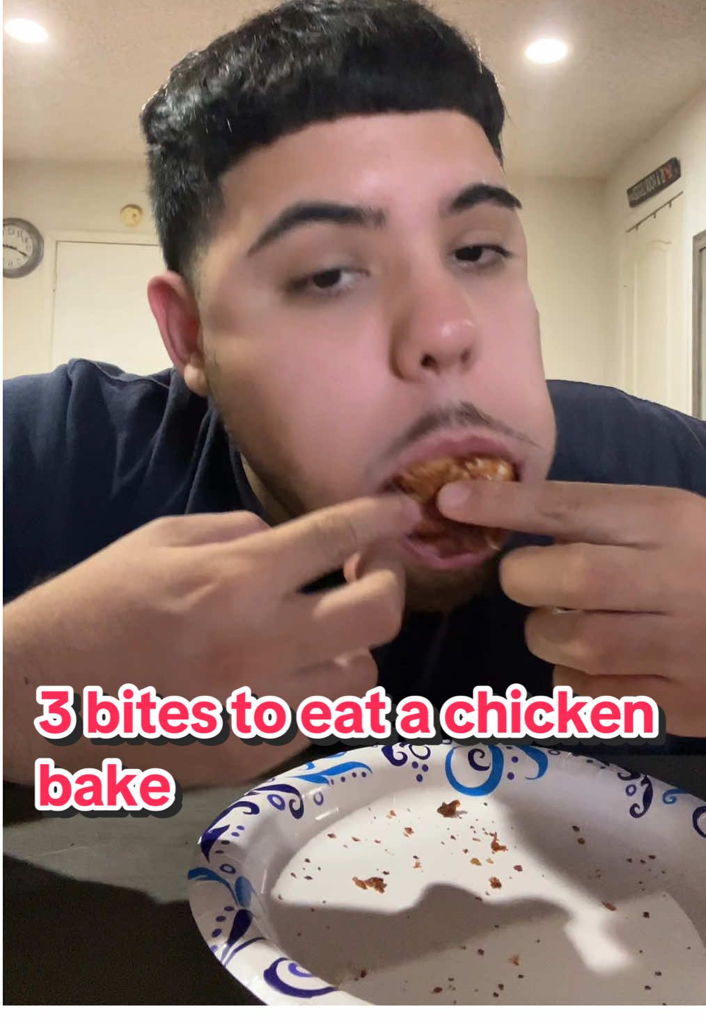 Over or under 3 bites to eat a chicken bake #fyp #Foodie #trending #asmreating #asmr #eating #viralvideo #fypシ #foodreview #creatorsearchinsights  