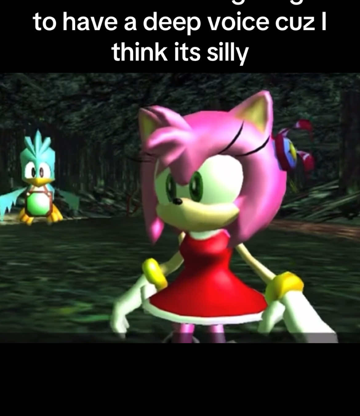 she can be a baddie and still have a deep voice. btw this isnt a trans hc. there are women out there who have naturally deep voices #sonicthehedgehog #rougethebat #amyrose #headcanons 
