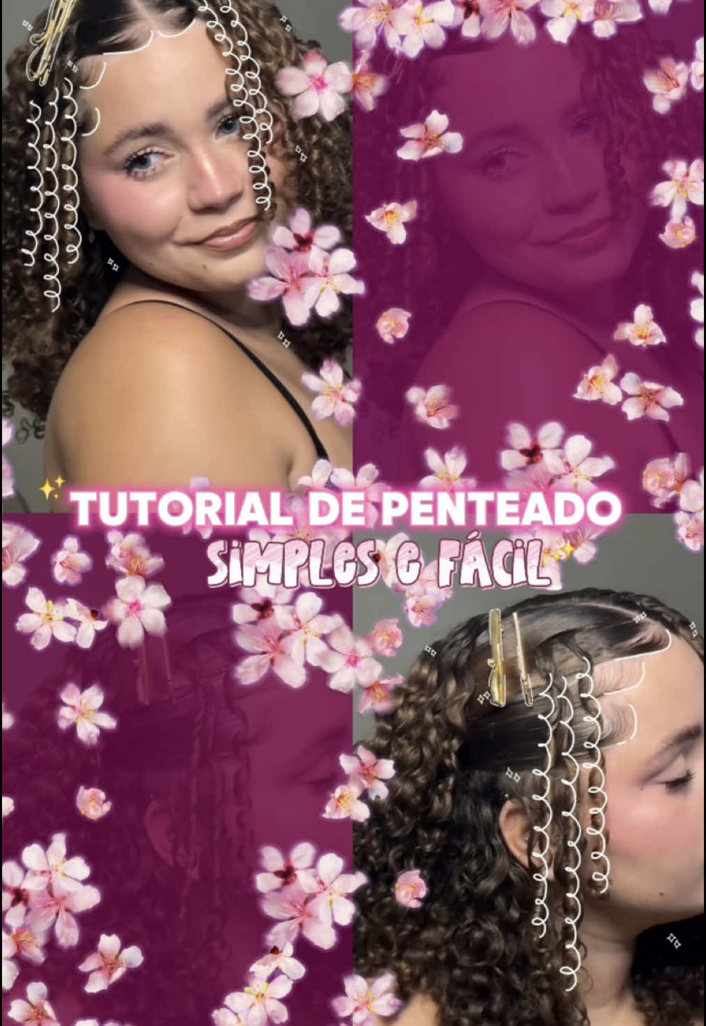 esse é para minhas amigas iniciantes ✨😅 gostaram? #penteado #penteados #penteadosfaceis #penteadosimples #penteadosparacabeloscacheados #cachos #cabelocacheado #curlyhair #hairstyletutorial #fy #fyp #viral #paravoce 