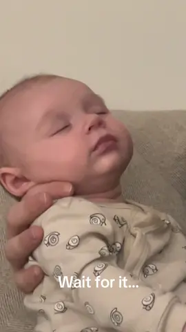 Throwing hands becuase Dad quietly coughed and disturbed my slumber.  #baby #startlereflex #sleepingbaby #milkdrunk 