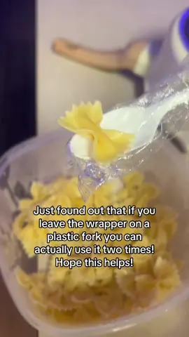 did you know you can use a plastic spoon twice if you use the wrapper