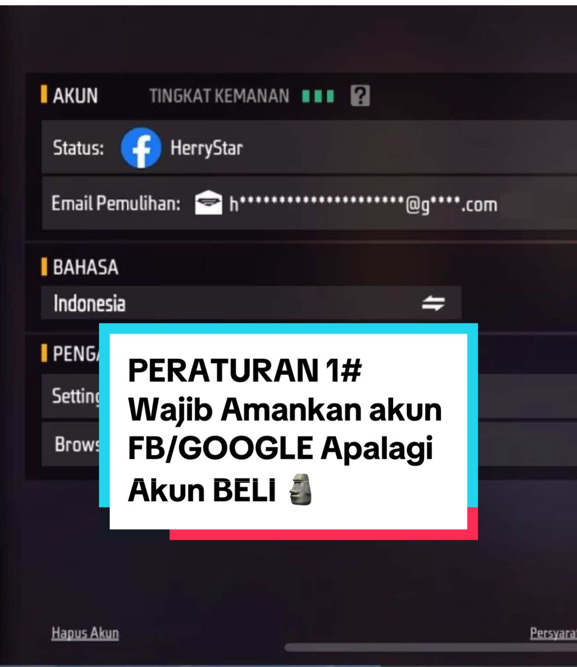 Kalian Wajib Amanin Akun Kalian Kalo Gak Mau Di Jebol Akunnya 🗿 Apa lagi yang Akun Beli Nanti Nangis #grubjb #jbrekomendasi #ndreestr #jbwa #freefire_lover #ff #hb #ripp 