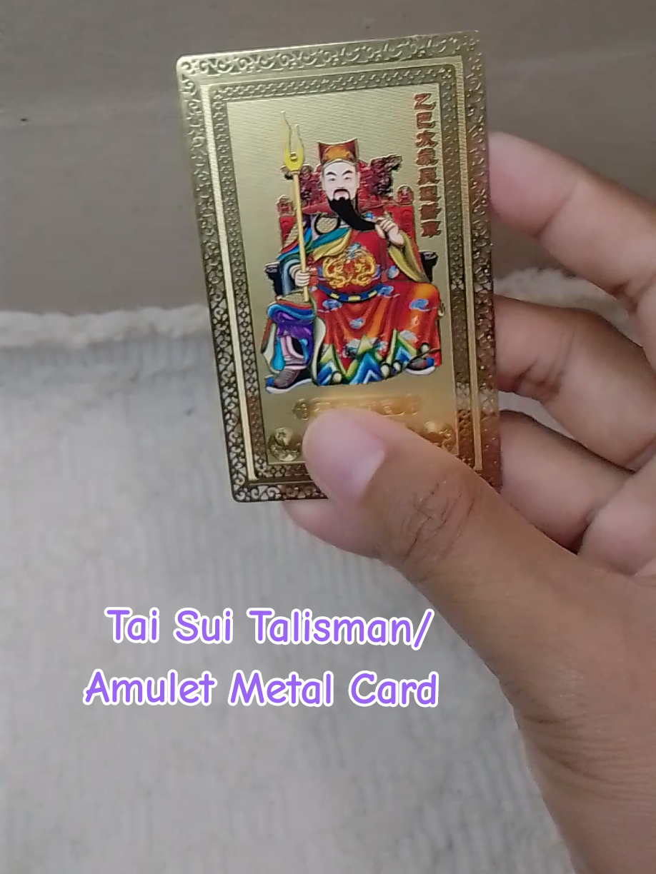 Tai Sui Talisman/Amulet Metal Card #taisui #talisman #metalcard #luckycharms #luckycharm 