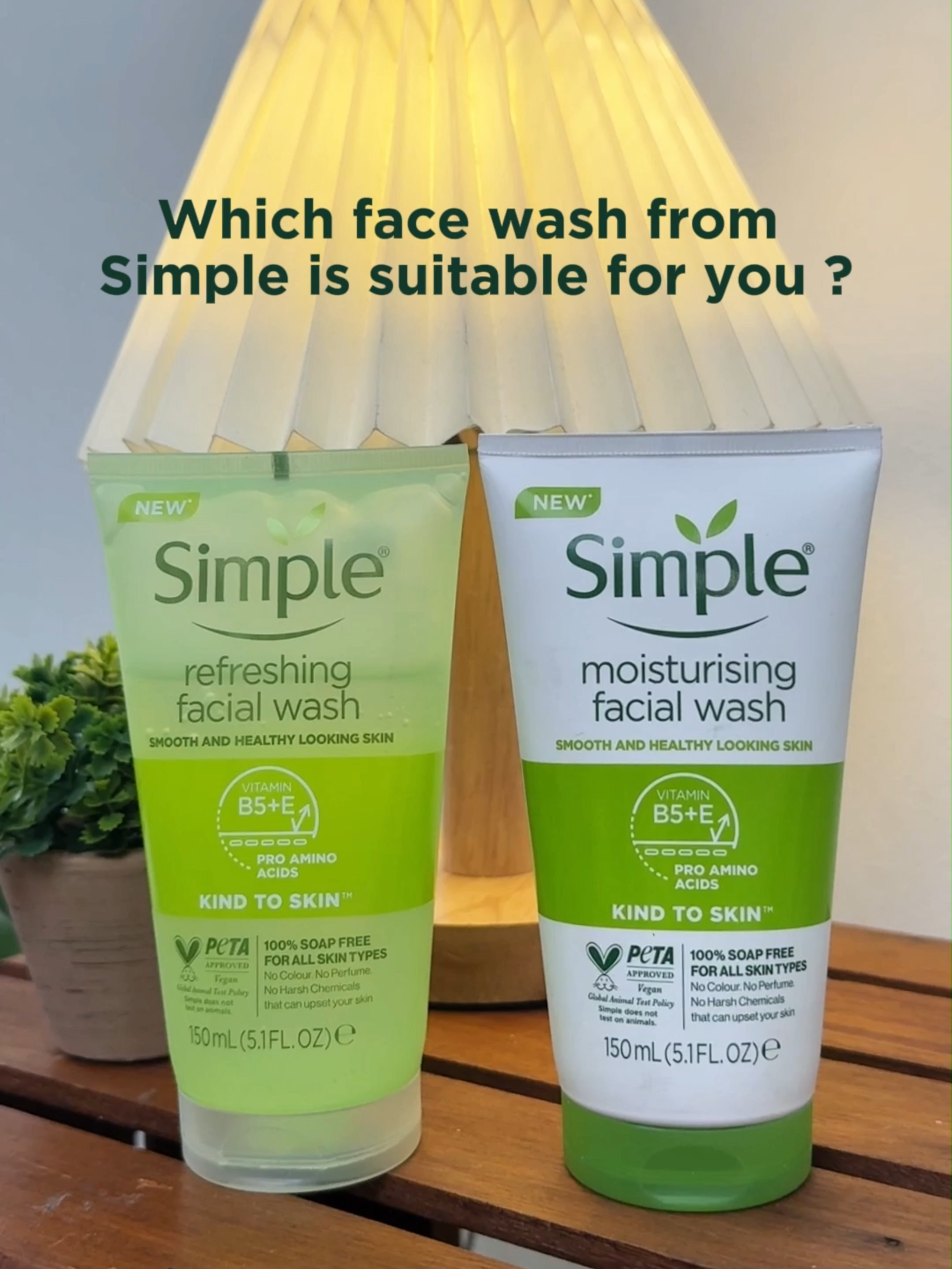 Which Simple face wash is for you? 🤔 💧 Refreshing Facial Wash – Normal, oily & combination skin 🌸 Moisturising Face Wash – Normal to dry skin #SimpleTikTok #Malaysia #simpleskincare #simpleskincaremalaysia #simplynonasties #keepitsimple #SkincareTikTok #SkincareCommunity #BeautyTok #SkinTok #HealthySkin
