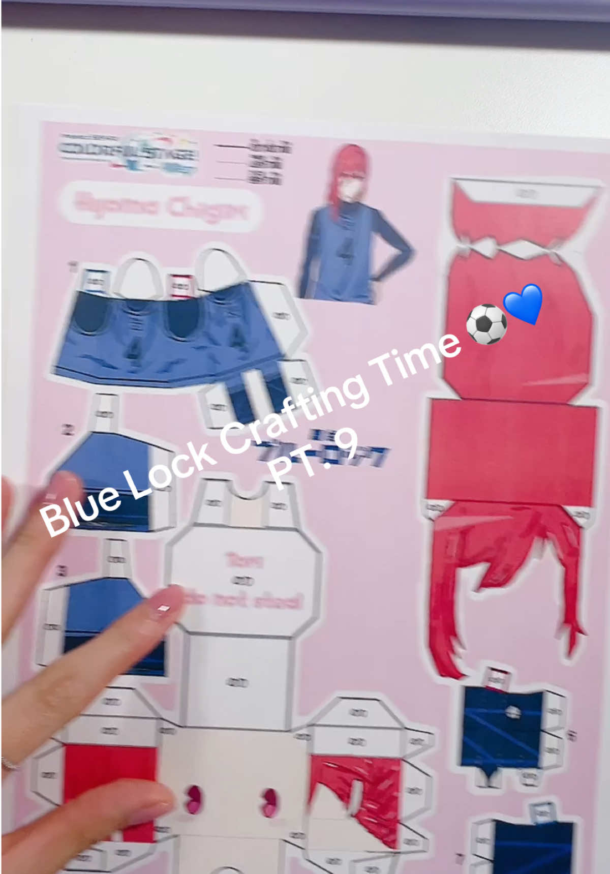 Papercraft for my lovely Chigiri is finished~ 🥰🫶🏼💖 he is literally so pretty like omgeeee #bluelock #chigiri #chigirihyoma #bllk 