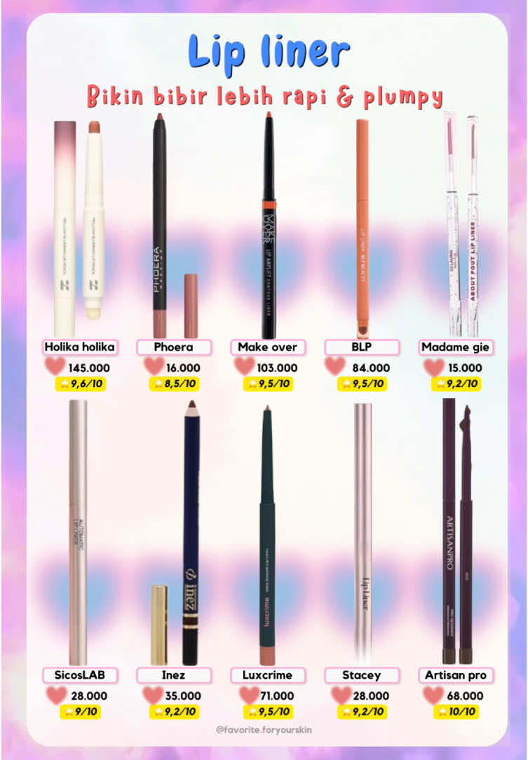 Rekomendasi lip liner bikin bibir lebih rapi plumpy dan menutupi garis hitam bibir #f #foryou #foryoupage #lipliner #liplinerhack 