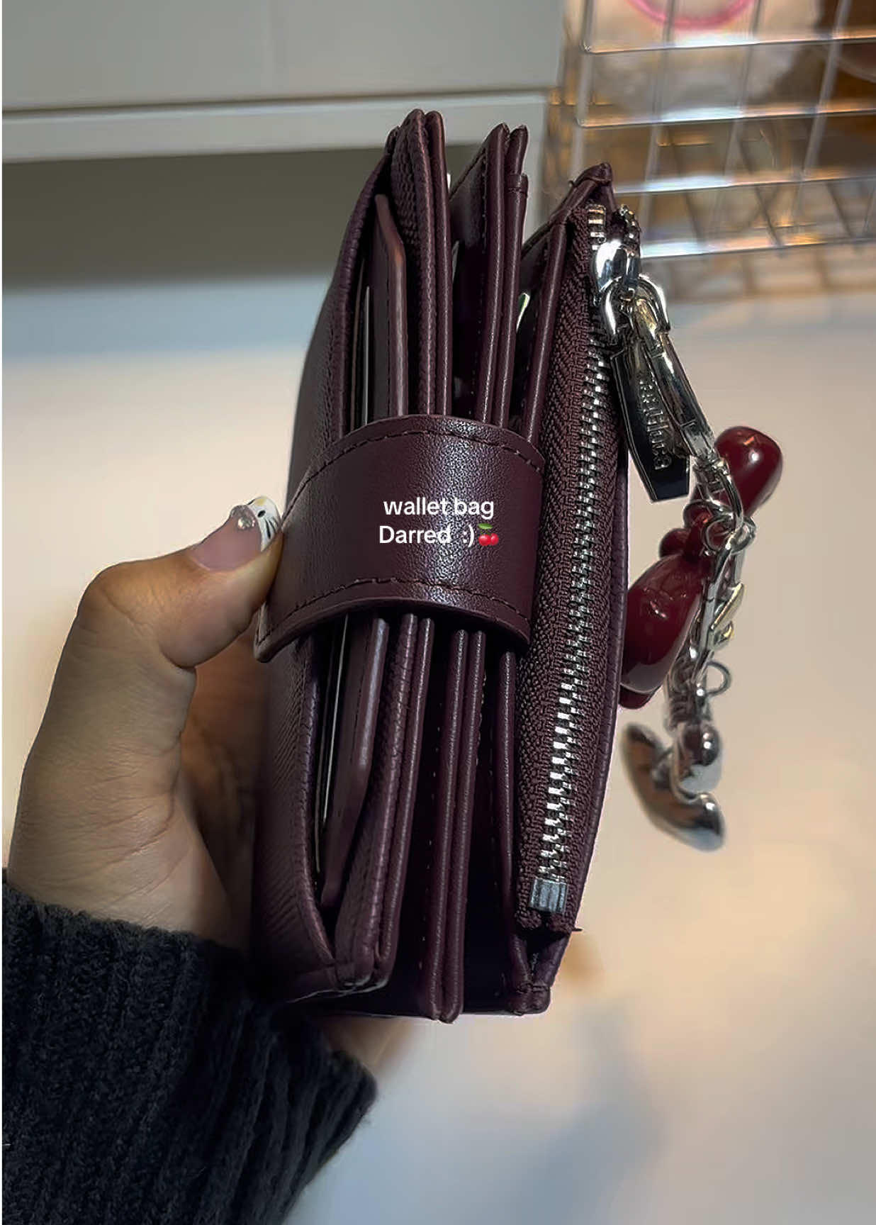 ใส่ได้เยอะเกินตังมีแค่นี้เอง ; แต่สีคือจ๋วยมากๆ 🍒 𐙚 #พิกัดลับ #กระเป๋าตังค์  #seaglocawallet 