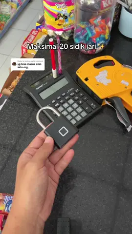 Replying to @tudung saji gembok sidik jari maksimal 20 sidik jari yang bisa didaftarin #gembok #gemboksidikjari #gembokkuat 