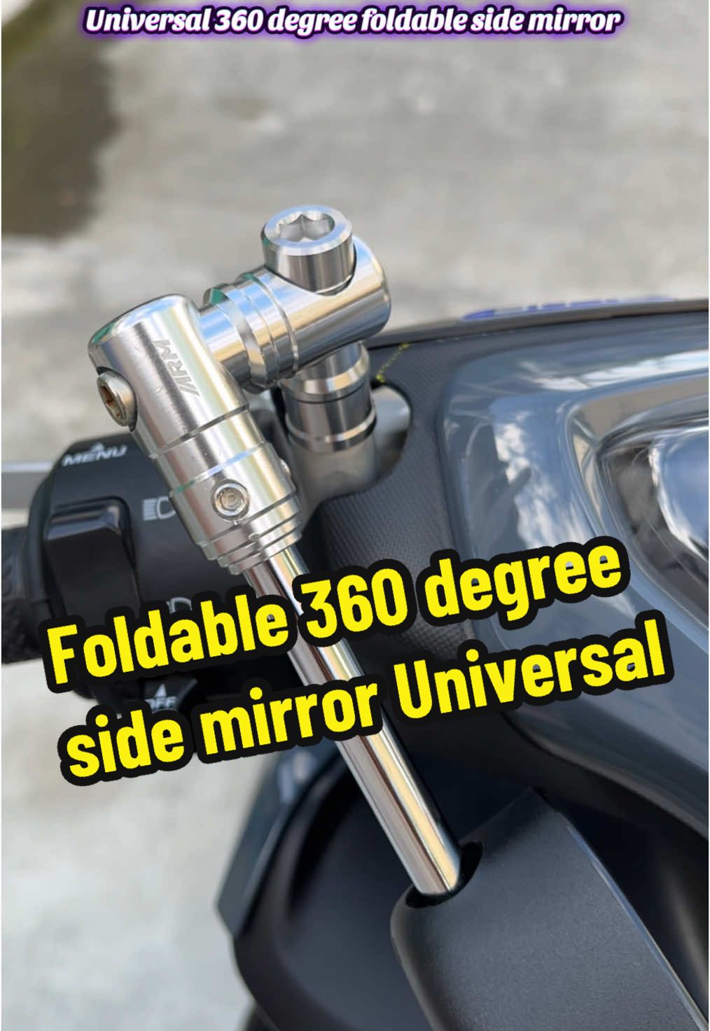 Universal Foldable 360 degree side mirror limited stock only checkout now! #sidemirror #foldable #360sidemirror #aerox #aerox155 #tiktokfinds #fypage #fyp #foryou 