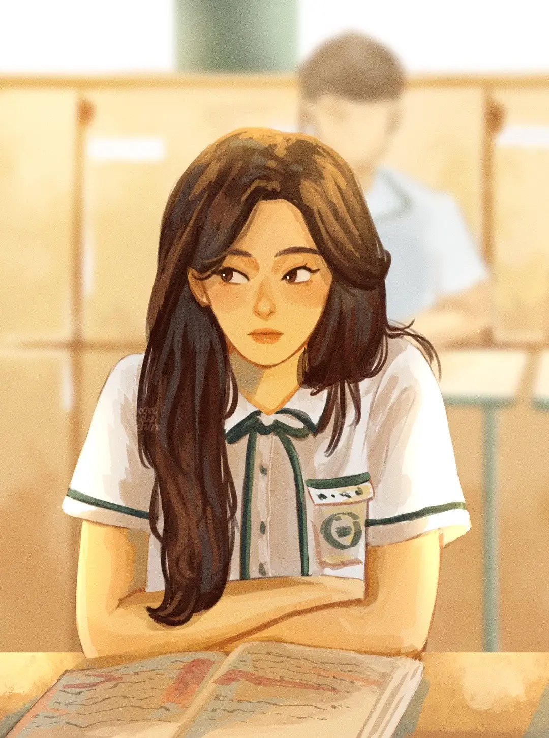 oh to watch obs for the first time again 🥹 #ourbelovedsummer #ourbelovedsummerkdrama #kdrama #arttok #digitalart #illustration #kimdami #choiwooshik #yeonsu #choiung 