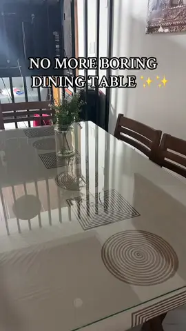 No more boring dining table. Ang ganda ng table cloth na to! So aesthetic! #tablecloth #diningtable #diningtablecloth #pvc #dining #tablecover 