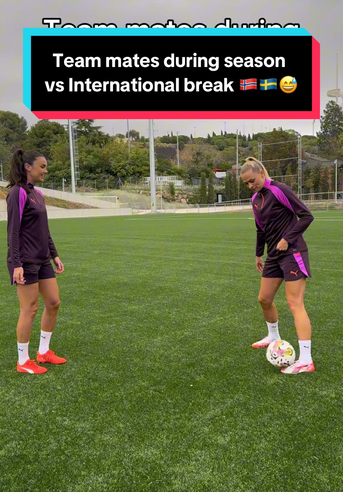Best frienemies 🥰 @Fridolina Rolfö @Ingrid Engen @PUMA #unisportlife #pumafootball 