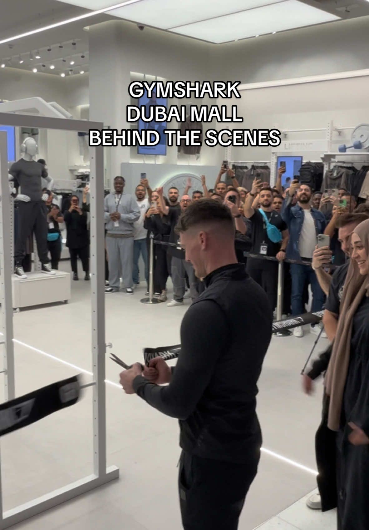 @Gymshark Dubai Mall store opening BTS 