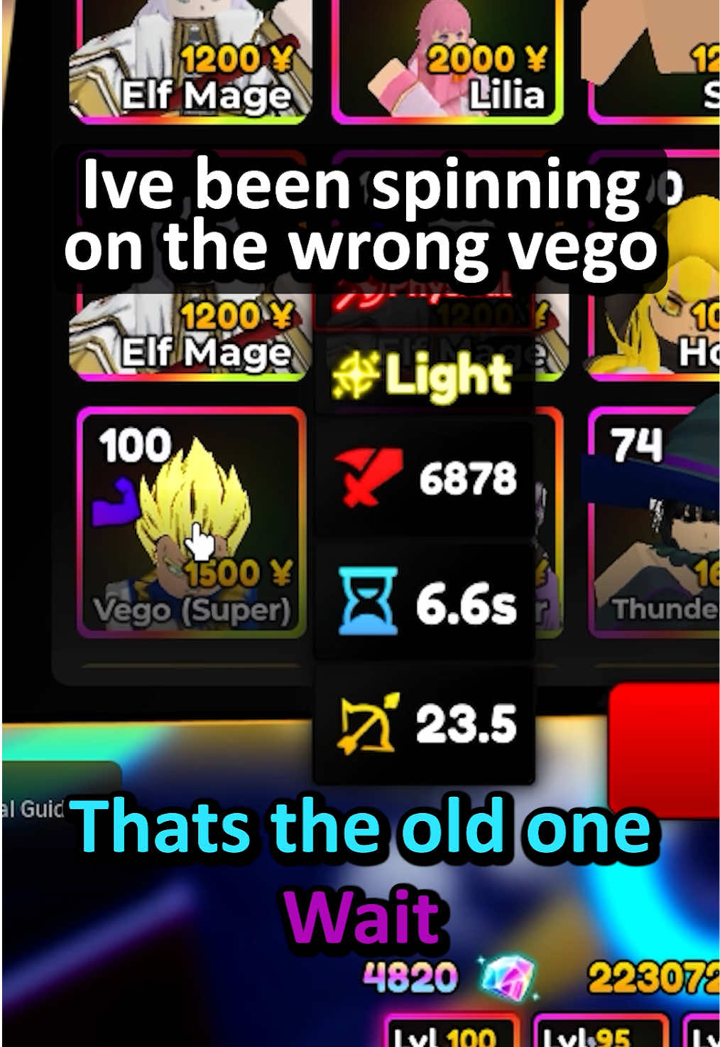 I’ve been spending ReRolls on the WRONG Vegeta this whole time?? #animeadventures #AA #Vegeta #goku #unique #trait #robloxfyp #macro 