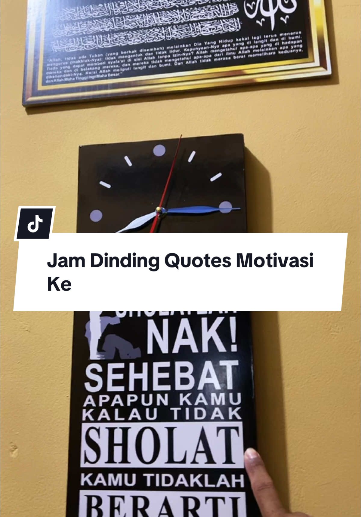 #Jam Dinding Quotes Motivasi Ke #Jam Dinding Unik Solatlah Nak
