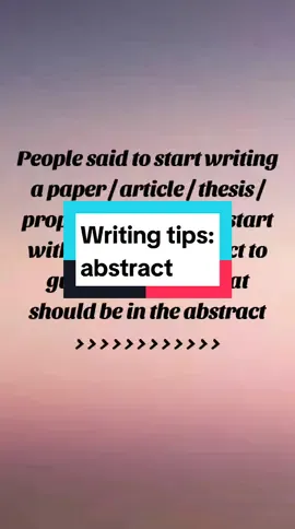 The problem is I have 3-4 working abstract to work on but none of the articles finished. So what do you say ? any helpful tips how to be productive? #fyp #writingtips #researchproposal #researchpaper #phd 