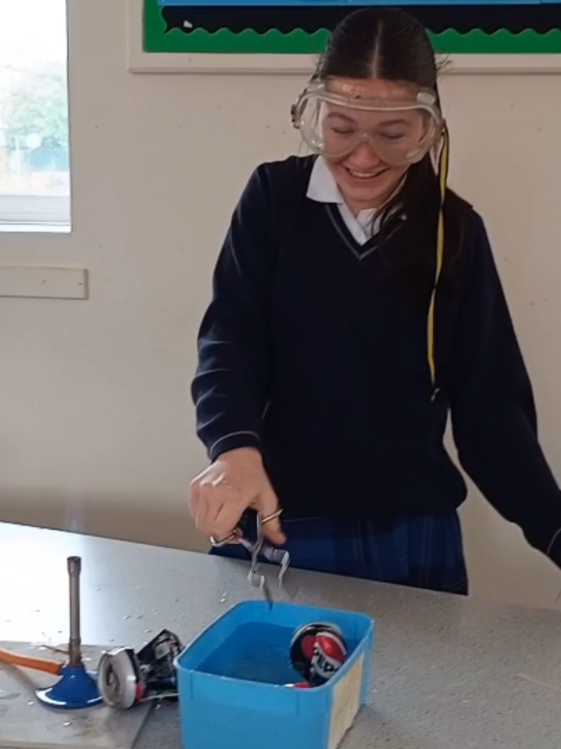 Year 8 are at it again with their Physics experiment 