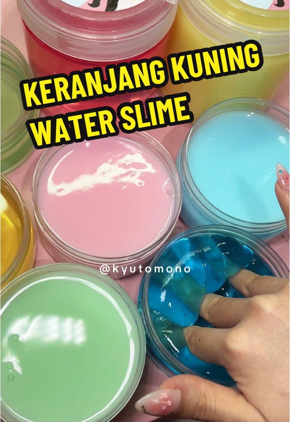 Water Slime!! 😍 ada 2 ukuran cup 200ml & 600ml, available 4 warna CLEAR & MILK #kyutoslime 
