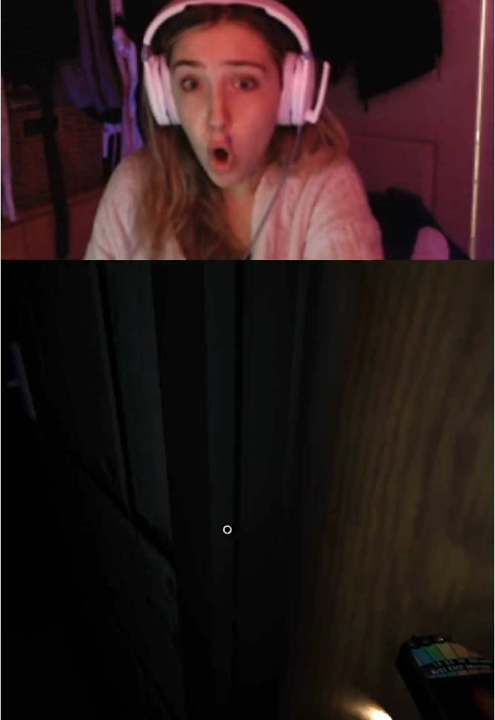 the ghost was a baby so ofc it couldn’t write #phasmophobiagame #jumpscare #twitchstreamer #fyp 