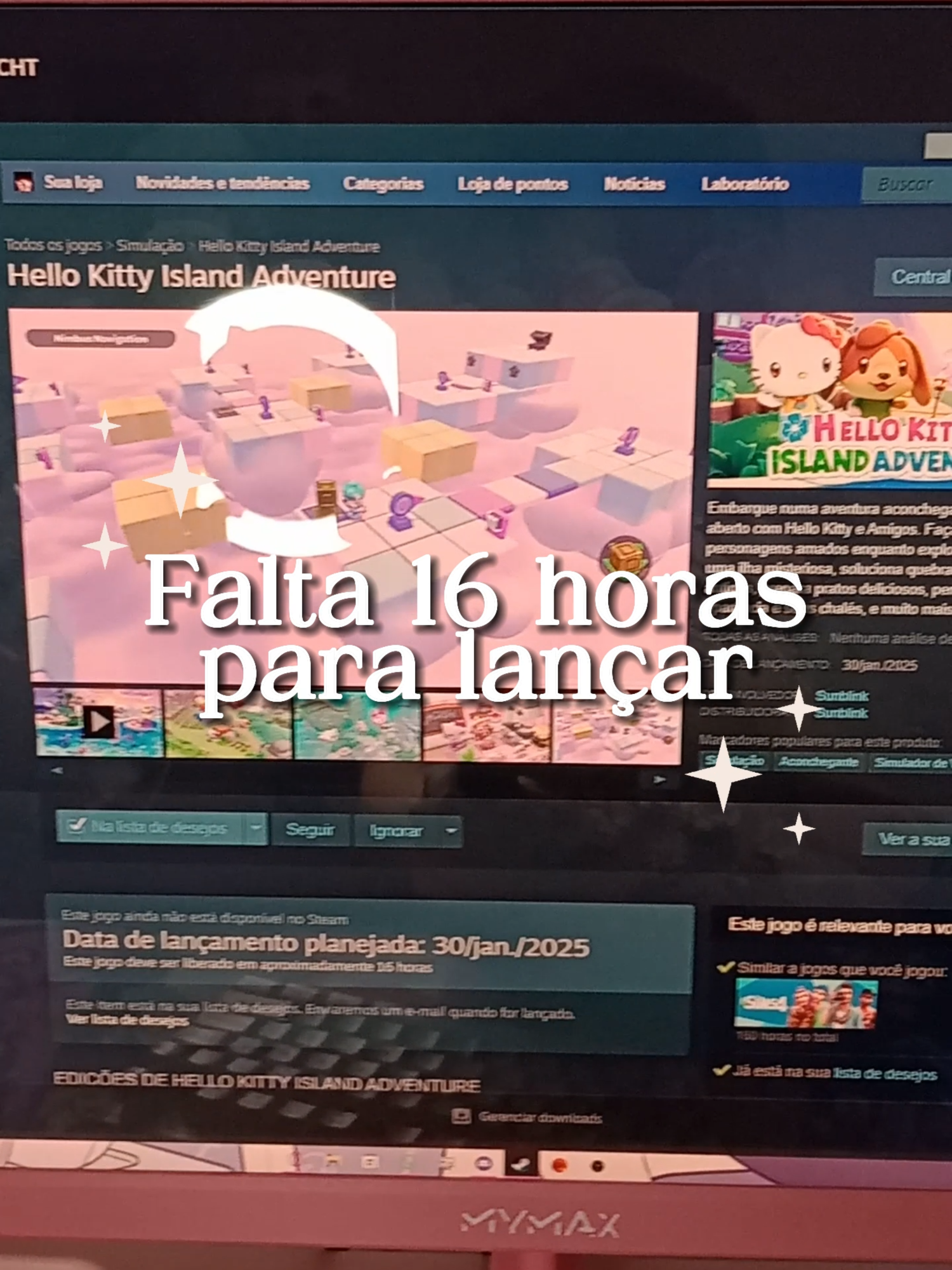 Se até o Butters joga, não podemos perder esse lançamento da aventura da ilha de hello kitty KKKK . . . . #gameroom #deskinspo #pinksetup #desksetup #setupinspiration #cozygaming #cozygames #cozysetup #pinkdesksetup #setups #desk #aesthetic #softaesthetic #pcsetup #desktok #cozydesksetup #kawaii #kawaiidesk #cozy #kuromi #mymelody #sanrio #hellokitty #games #butters