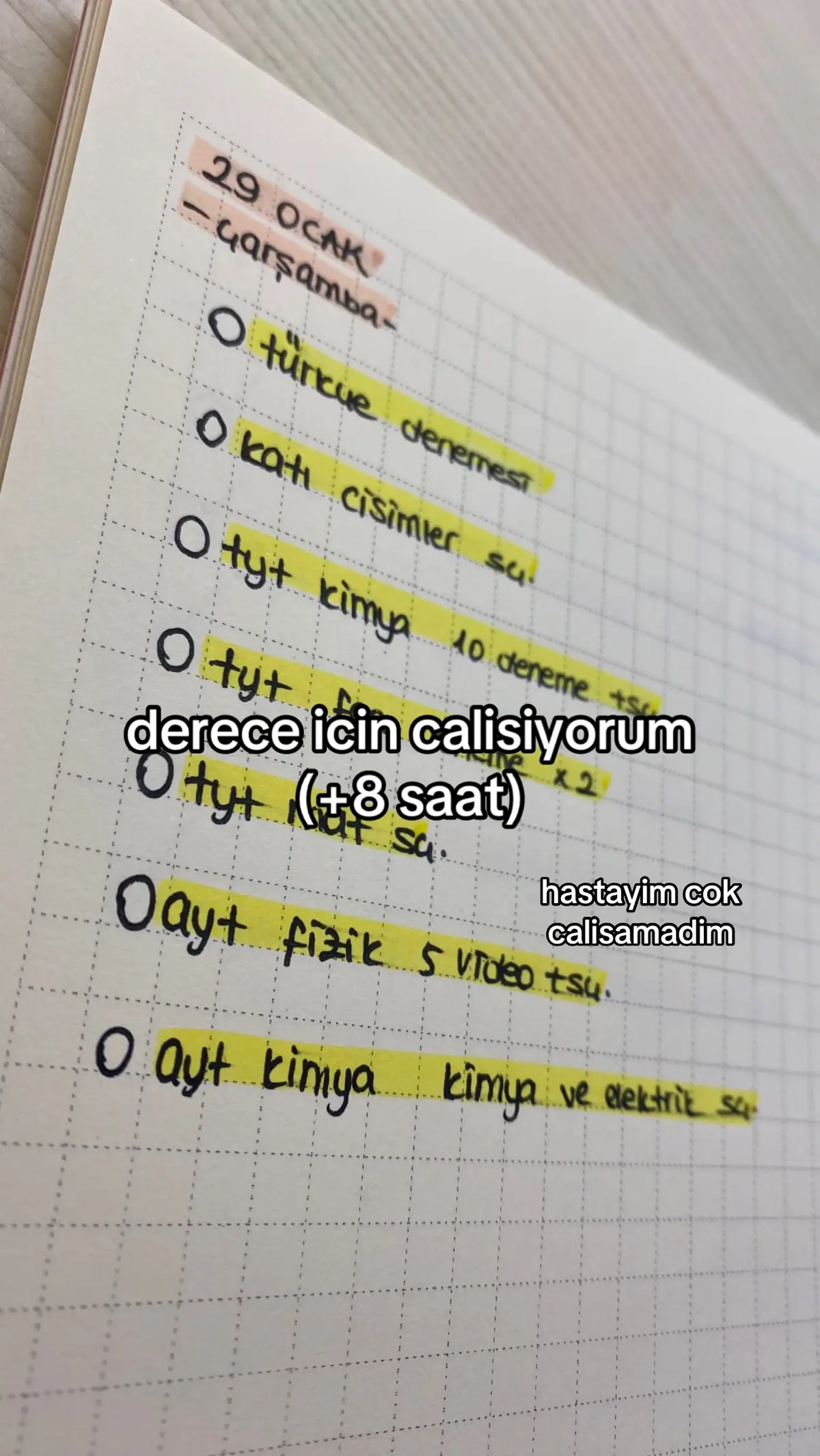 Hastayım bugün anca bu kadar oldu😪😪 #yks2025 #yks2025 #tyt #ayt #studywithme #yks #matematik #ders #keşfet #tiktokengelikaldır #fyp #kitap #kitapişler #study #dersvlog 