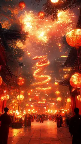 Live Wallpaper 4k :  🌟🐍 Celebrating the Chinese New Year 2025 in a dazzling display of light and tradition! The Year of the Wooden Serpent comes alive with vibrant lanterns and mesmerizing fireworks. 🌟🐍 #chinesenewyear #newyear #LiveWallpaper #2025 #livewallpaper #livewallpaper4k #aiart