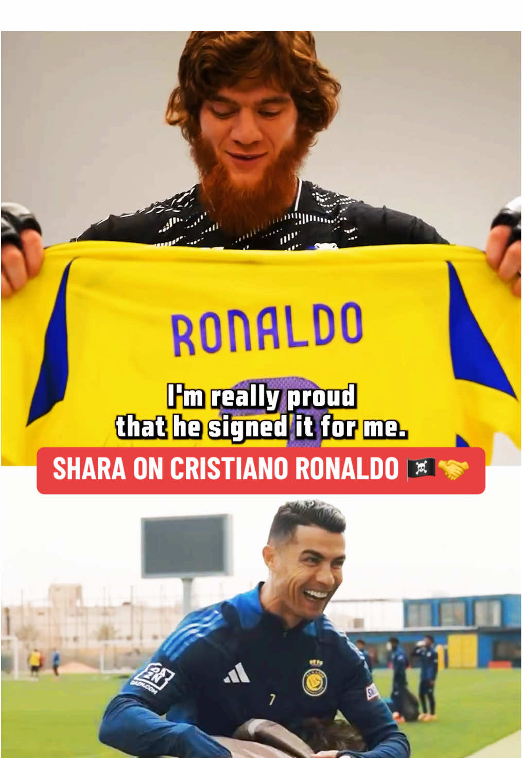 #SharaMagomedov linked up with #CristianoRonaldo 🏴‍☠️ Magomedov confirmed CR7 will be attending #UFCSaudiArabia 💪 (via @UFC) #UFC #MMA #combatsports #AlNassr #futbol #Soccer 