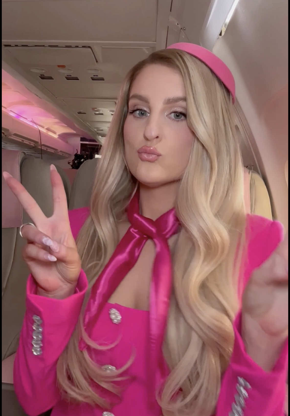 In-flight essentials ✈️🩷 Glam touch-ups on-the-glow are easy with the @e.l.f. Cosmetics Halo Glow Powder Filter, Glow Reviver Lip Oil, and Halo Glow Liquid Filter✨And the limited-edition eye mask is the perfect accessory for passenger princesses like me 👸🏼 All products are available on TikTok Shop or elfcosmetics.com💕  #eyeslipsfaceclouds #cloudskin