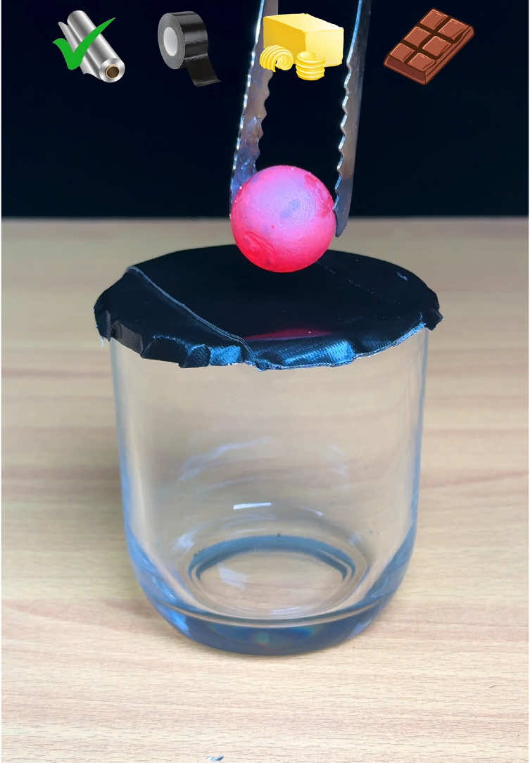 Can 1000°C Hot Ball Pass Through everything ( Aluminium, Tape, Butter, chocolate )