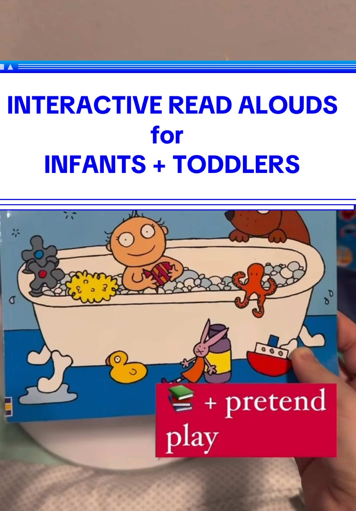 ✨ First SAVE and SHARE for more ideas on HOW to make books more interactive for babies and toddlers✨ This week at @hakunachildcare , we’ve been learning about taking a bath 🛁🫧🧼 I’ve been going back and forth between these two books ( Sesame Street will forever be my favorite 🥹) for our read aloud.  THIS week, we are focusing on INTRODUCING the concept:  🧡 vocabulary- BATH  🧡 materials- newborn bathtub, Miniland USA Fastening Learn To Dress Doll, pouring cup, rubber duck, washcloth, empty & cleaned shampoo bottle and brush 🧡 focus- MODELING the action 🙇🏻‍♀️ Follow for MORE ideas from a former Special Education Teacher with 6 years of teaching experience  Child care, child care provider, daycare, home daycare ideas, interactive read aloud, interactive read aloud for infants, interactive read aloud for toddlers, daycare curriculum #interactivereadaloud #childcaretips #childcareactivities #readaloudsforkids #readingactivities 