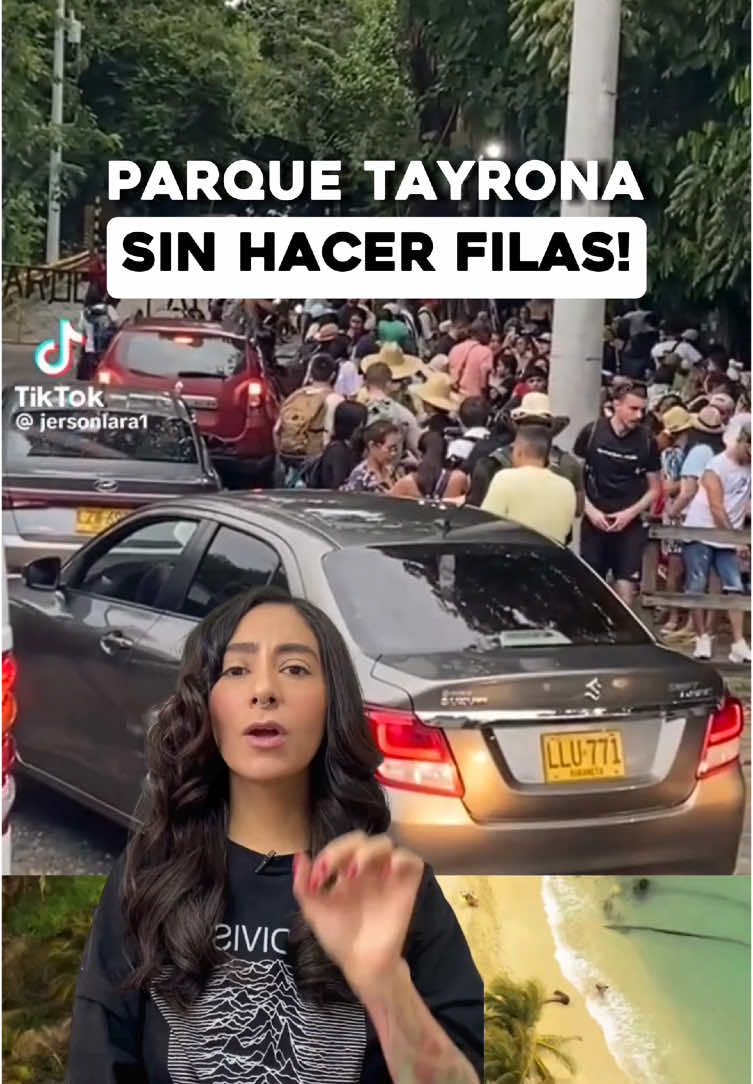 No hagas fila para entrar al Parque Tayrona, evita la entrada principal y mejor ingresa por otros accesos meno concurridos🌴#playasdecolombia #santamartacolombia🇨🇴 #parquetayrona 