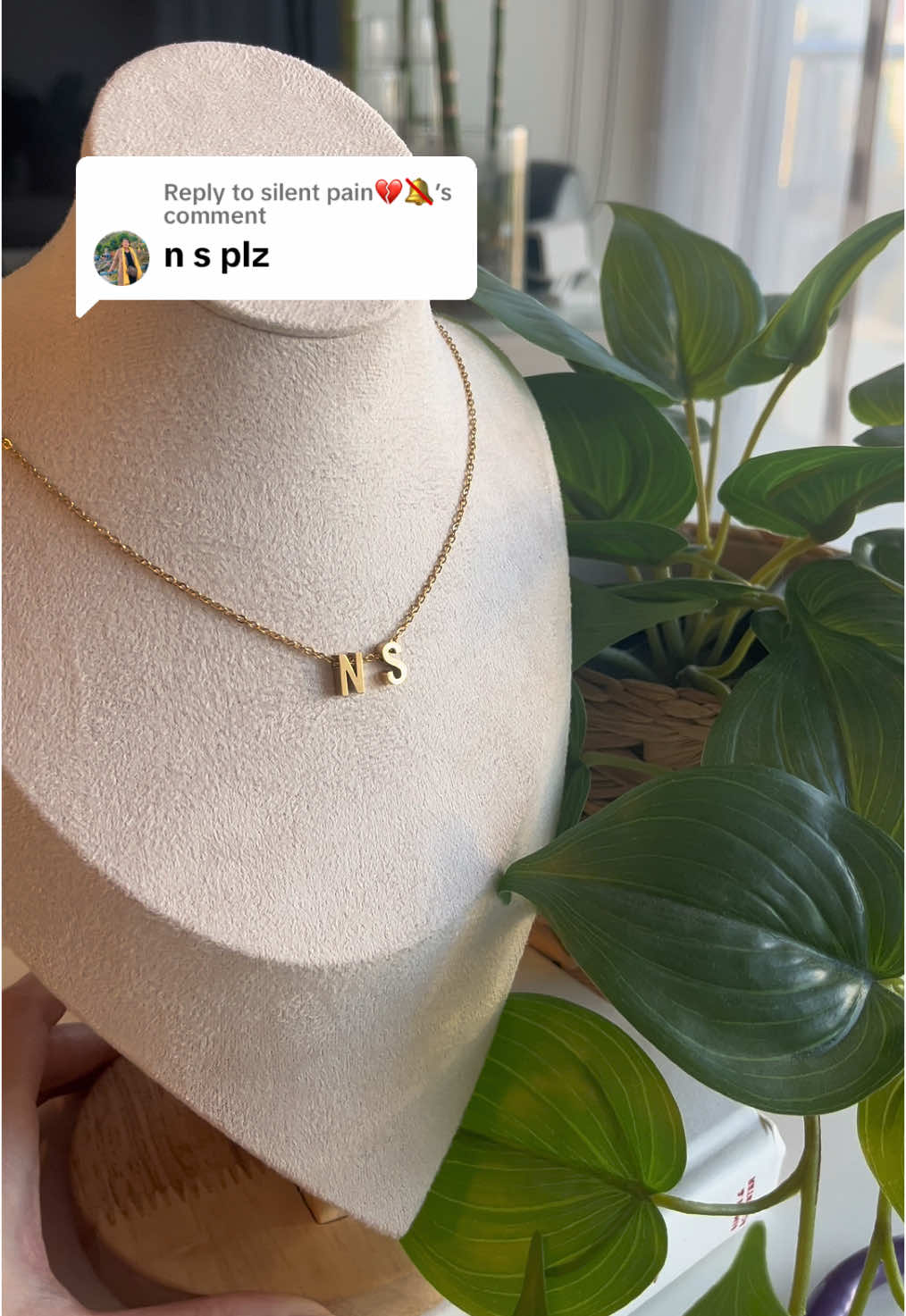 Replying to @silent pain💔🔕  . . . . #letternecklace #initialnecklace #goldjewelry #meaningfulgift #personalizedgift #giftsforher #giftsformom #uniquegiftideas #canadiantiktok 