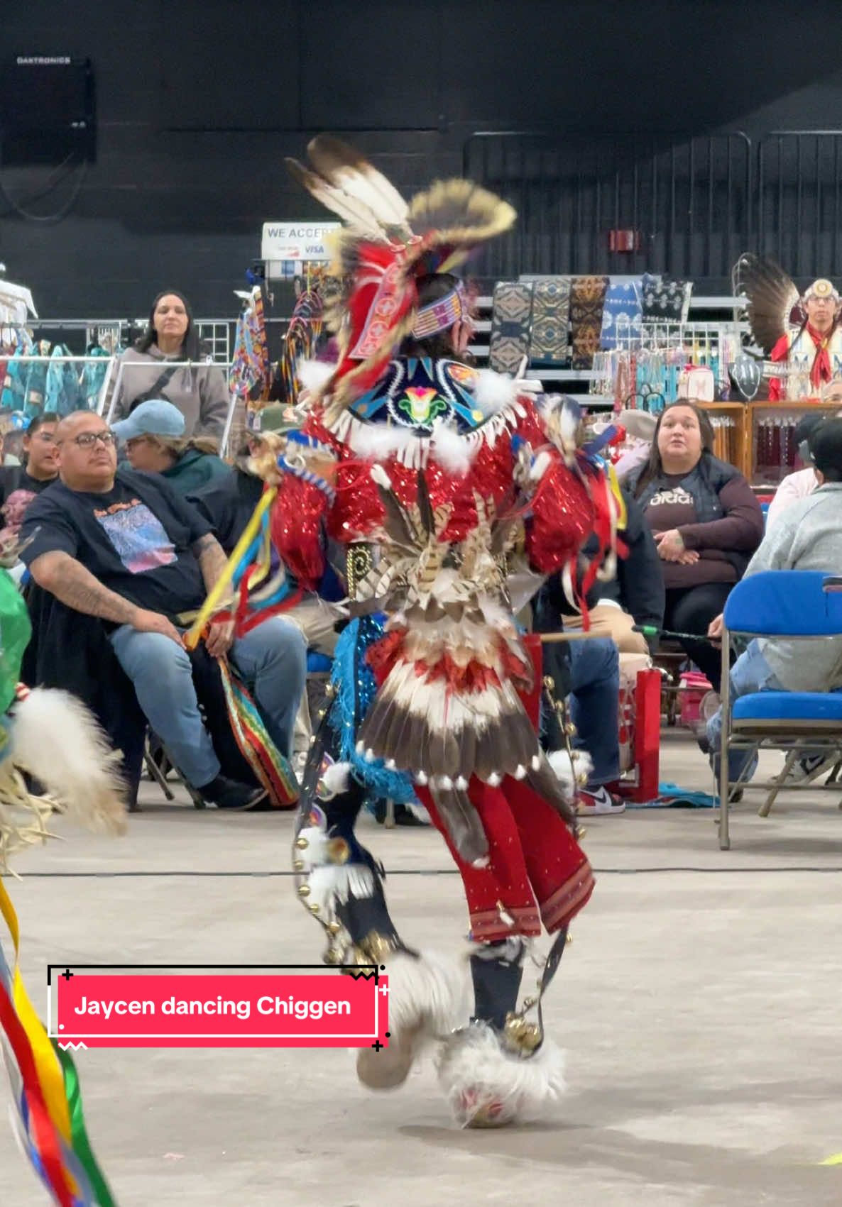 I spy with! Which one is my son @jaycen #powwow #chickendance 