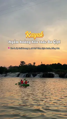 Tranh thủ ghé Ba Giọt chơi Kayak và săn hoàng hôn mùa đẹp nhất trong năm nhé 🌸  📞0824 322 322  📍Khu 6, ấp Suối Soong 1, xã Phú Vinh, Định Quán, Đồng Nai. #dongnai#tet2025#checkintet#thacbagiot