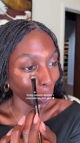 trying natasha denona’s concealer for the first time ⭐️ #blackgirlmakeup #concealer #natashadenona 
