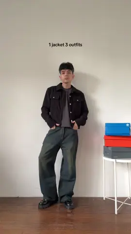 1 jacket 3 outfits #outfit #outfitideas #fashion #streetwear #outfits 