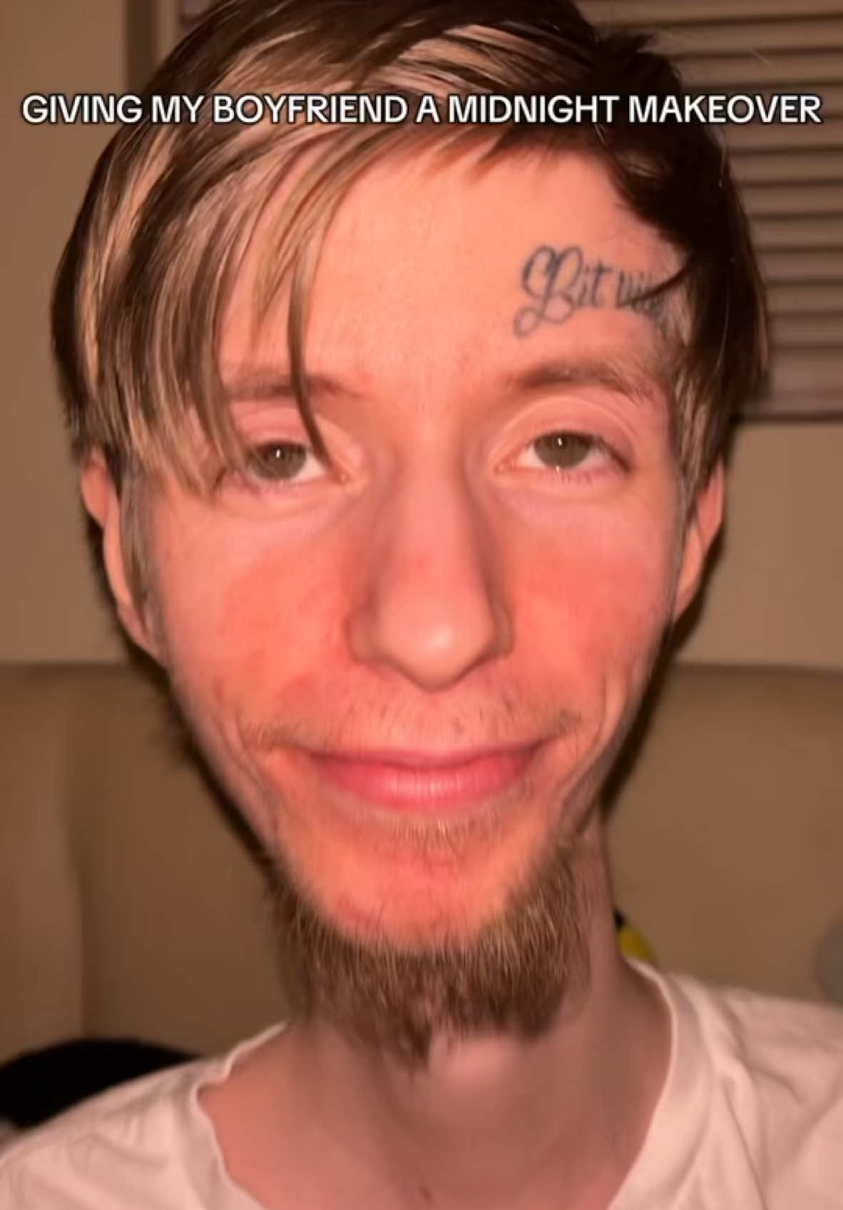 My girlfriend gave me a midnight make over 😩😂 @Ariana Ruiz  #fyp #foryoupage #foryourpage #longneck #coupletok #couplegoals 