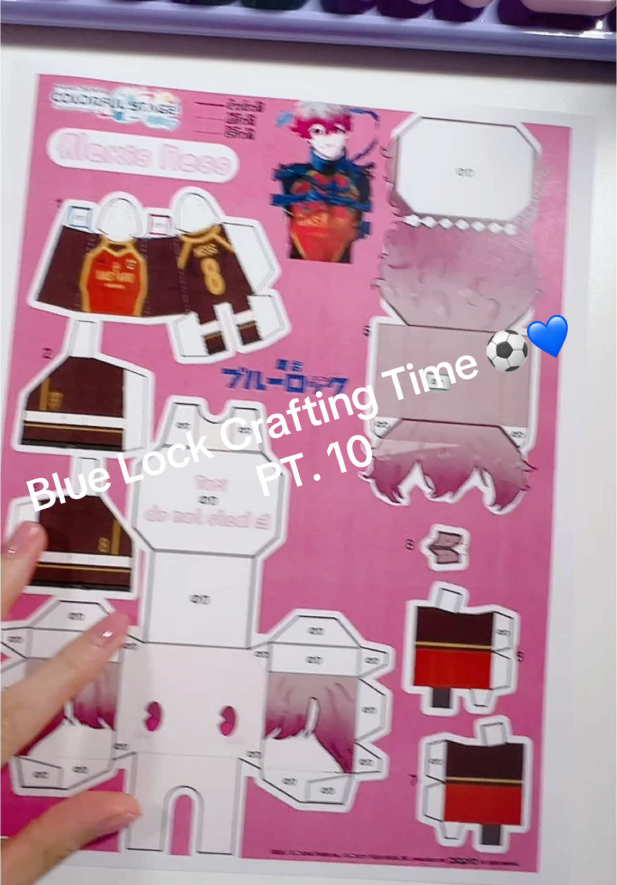 Made a Ness papercraft~ 🥰🫶🏼🪄 additional time: Kaiser and Ness before NEL (literally these last few chapters got me feeling so bad for Ness 😭 also was never a Ness hater btw) #bluelock #alexisness #ness #michaelkaiser #kaiser #bllk 