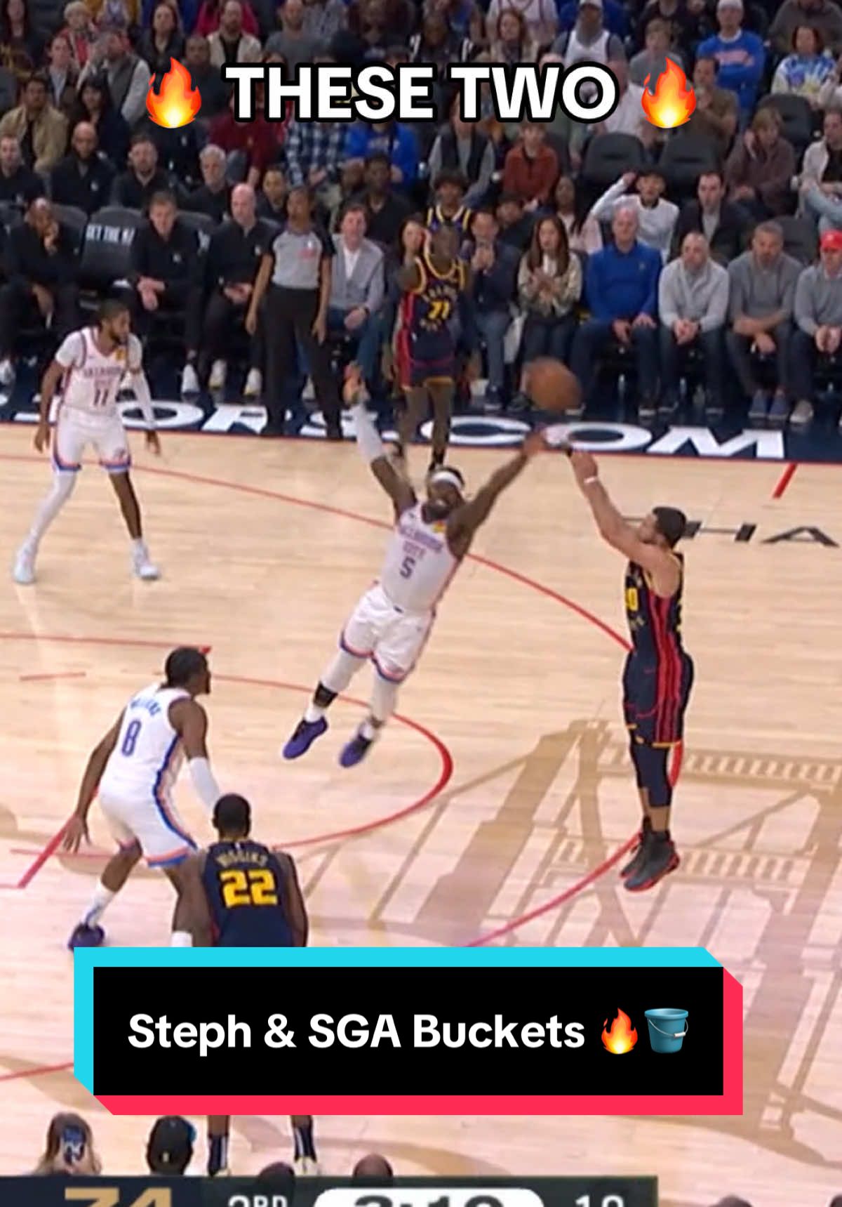 Back to back buckets from Steph & SGA 🔥🪣 @warriors @OKC Thunder #NBA #Basketball #Thunder #Warriors #SGA #StephCurry 
