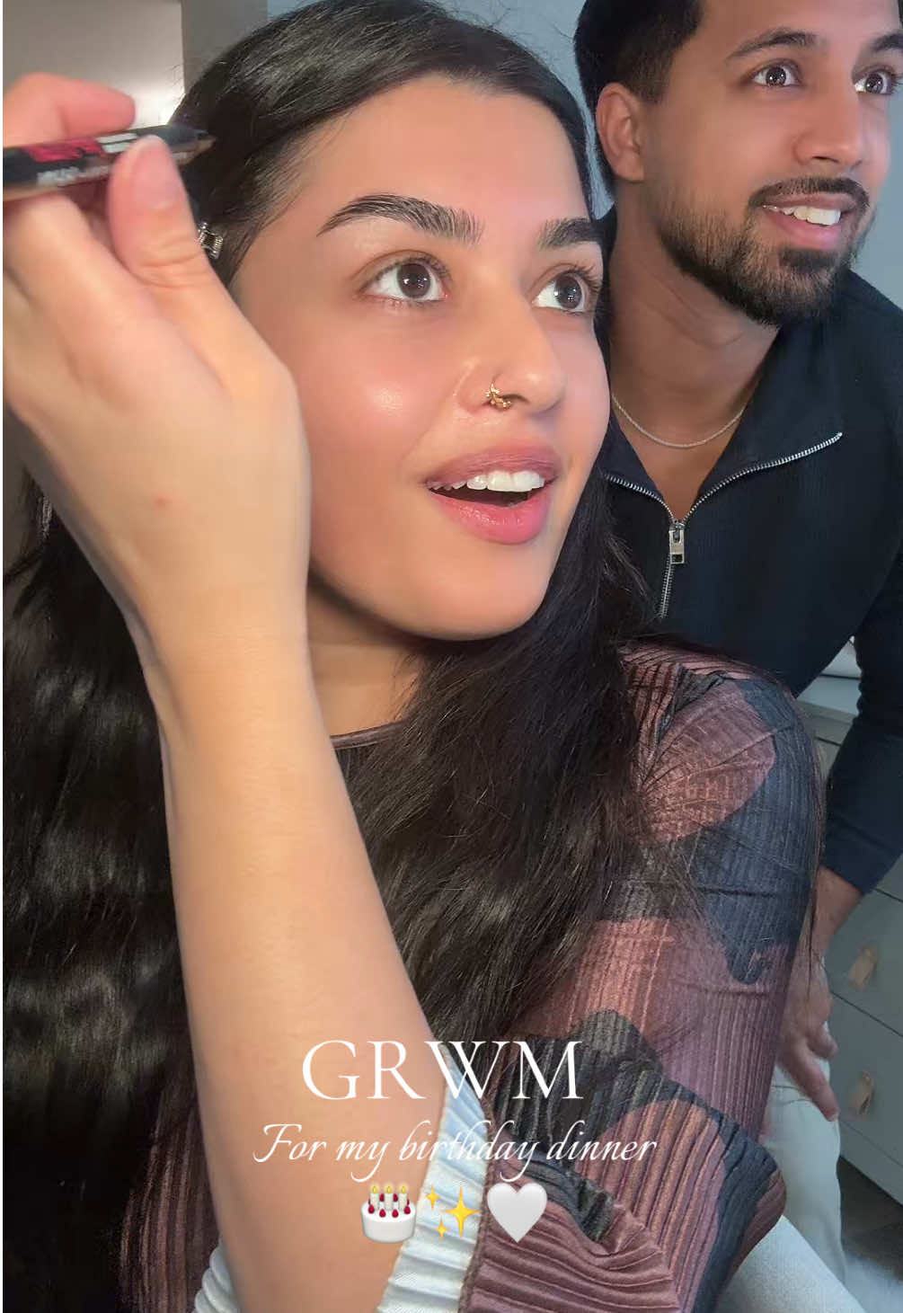 26 today 🫶🏼✨🤍 #desigirl #fitcheck #makeup #desifashion #browngirl #grwm #desioutfit #pakistani #grwm #couple 