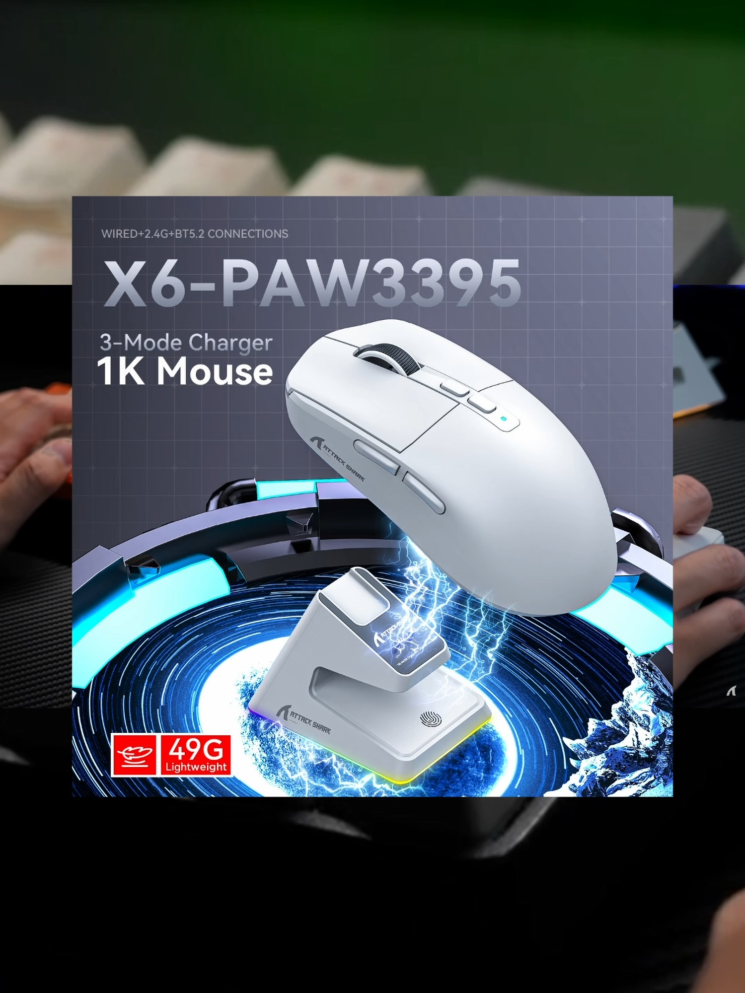 Attack Shark X6 Wireless Gaming Mouse Lightweight Programmable Up To 200 Hours Battery Life PAW3395 Sensor * ADA DISCOUND  *COD *PENGANTARAN PERCUMA ( KLICK BAG KUNING DI BAWAH UNTUTK GRAB ITEM ) #MOUSE #ATTACKSHARK #GAMING #tiktokaffiliate #PROMO