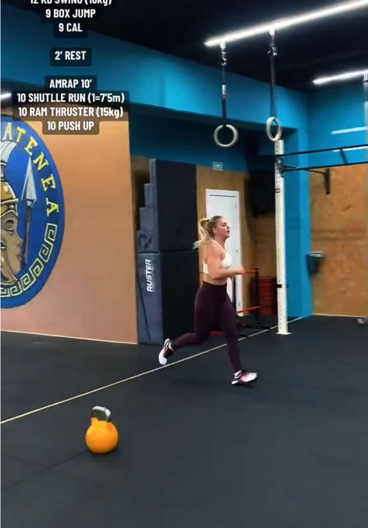 Como dice la canción, disfruto de cada entreno 🫶🏻🦋🦍⚒️ #atenea #training #crosstraining #workout #fit #Fitness #fitnessatenea #lajefafit #wod #amrap #disfruto #box #lescala #costabrava 