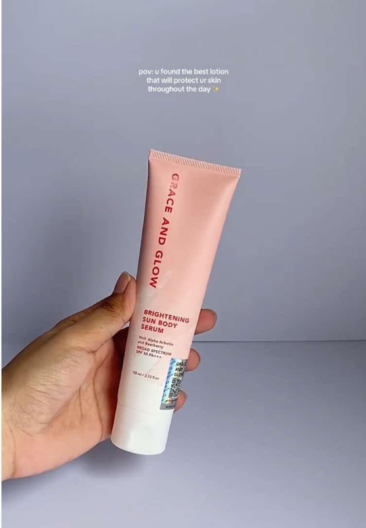 my current fave brightening lotion🌷 #fyp #tiktok #graceandglow #lotion #brightening #skincare #bodycare #recommendations #affiliate 