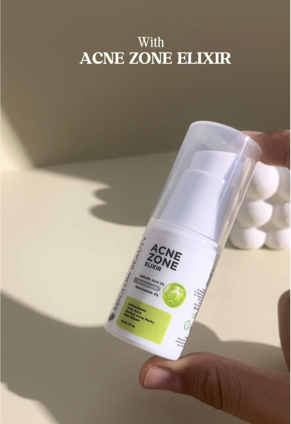 Healthy glow skin with Acne Zone Elixir by @msglow.beauty  #SkinBoosterRevolution 