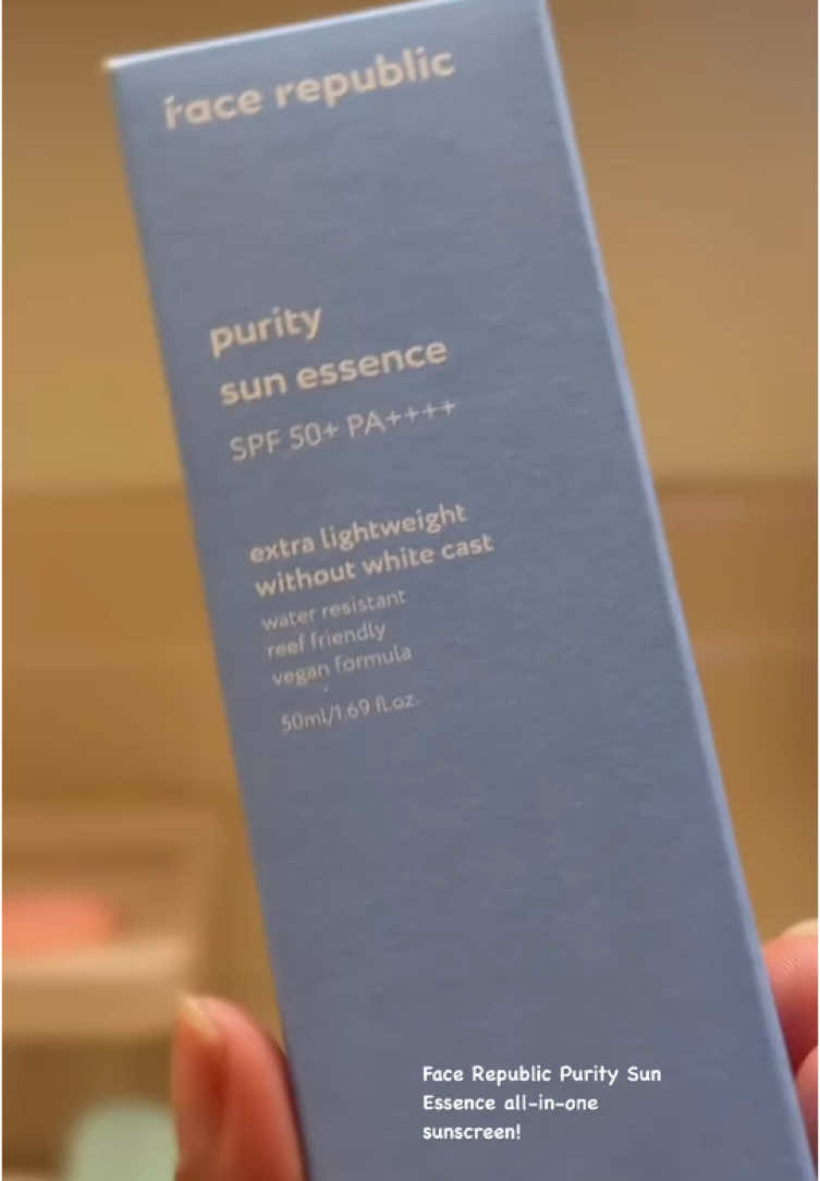 Total GAME CHANGER.☀️ When it comes to sunscreen, the Purity Sun Essence stays on TOP! Suitable for all types of skin, any occasion or weather, and water resistant---this sunscreen has it all and more. Try it now and see why it's our bestselling product! ️🩵 📸: @khadkakabta1 #facerepublic #페이스리퍼블릭 #PuritySunEssence