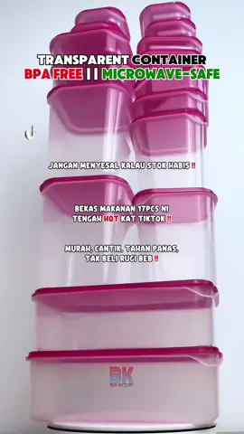 HOMEWORTH 17pcs BPA Free Microwave- safe Multipurpose Food Container / Lunch Box, Tupperware Kitchenware #BekasMakanan #FoodContainer #MicrowaveSafe #BPABree #MurahMurah #TikTokShop #lbulbuMestiBeli #AnakDaraMestiAda #StudentLife #DapurCantik #BKShop 