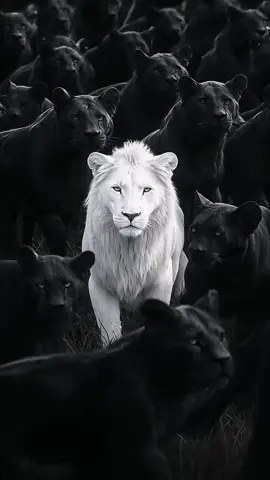 White Lions amid a mass of black Panthers #whitelion #panthers #blackpanther #fyp #trendingvideo @Geo 