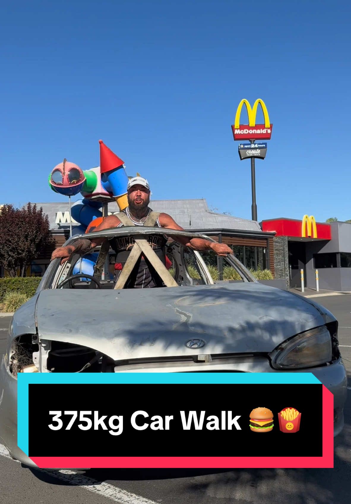 375kg Car Walk in McDonald’s Drive Thru 🍔🍟 Follow my YouTube, I’ve got some absolute bangers coming 😂😂